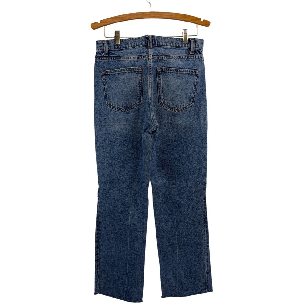 REFORMATION High Rise Wide Leg Jeans Light Wash Raw Hem Womens 28 - Picture 8 of 16